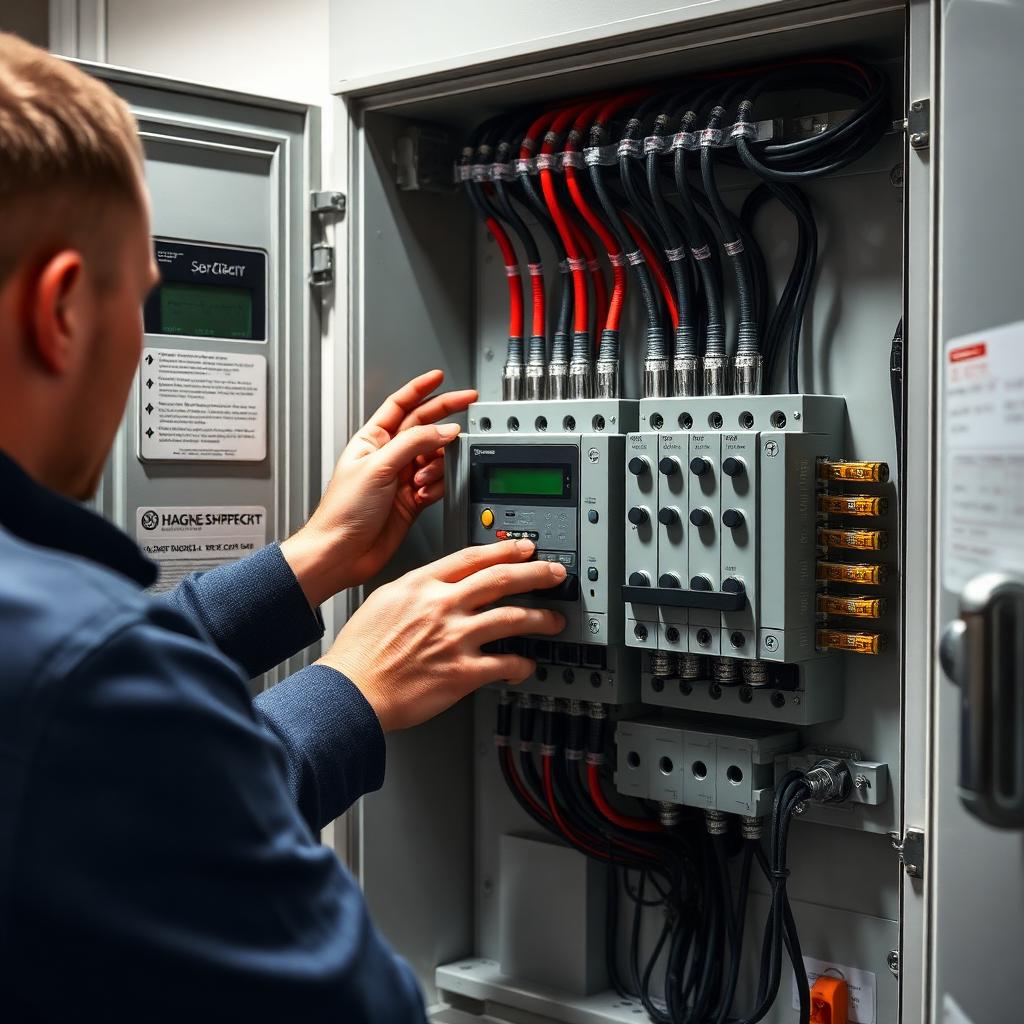 Monteur voegt extra installatieautomaten toe aan een groepenkast