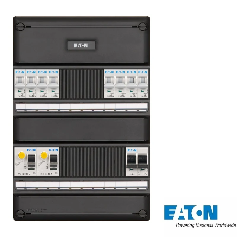 Eaton Systeem 55 groepenkast, 1-fase, enkele kast met 8 gewone groepen