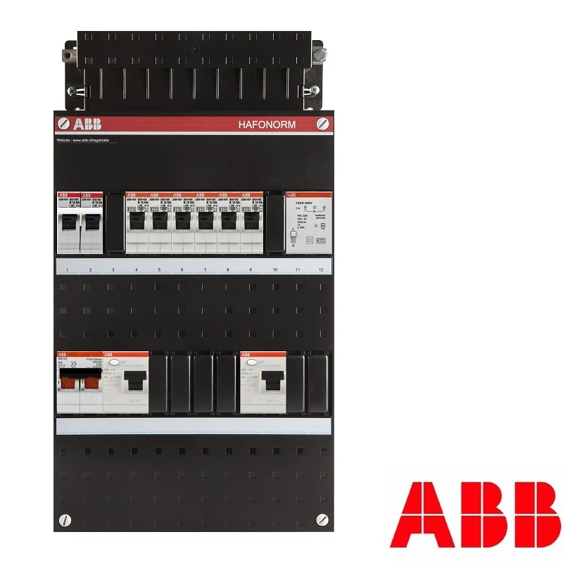 ABB Hafonorm groepenkast, 1-fase, enkele kast met 6 gewone groepen