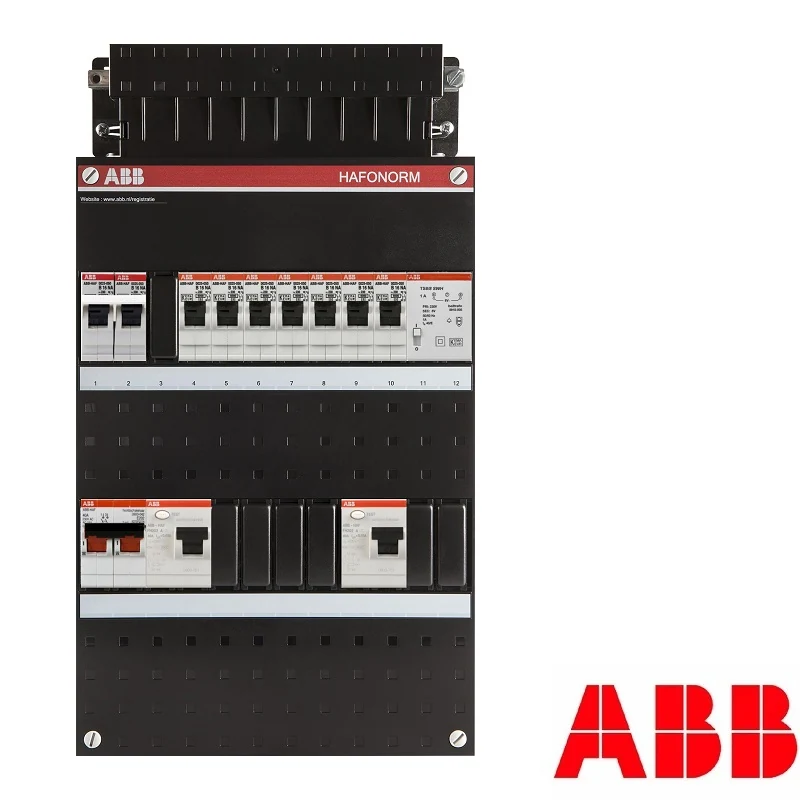 ABB Hafonorm groepenkast, 1-fase, enkele kast met 7 gewone groepen