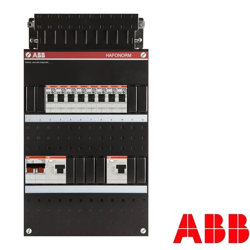 ABB Hafonorm groepenkast, 1-fase, enkele kast met 8 gewone groepen