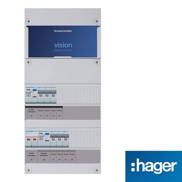 Basis Hager 1-fase groepenkast